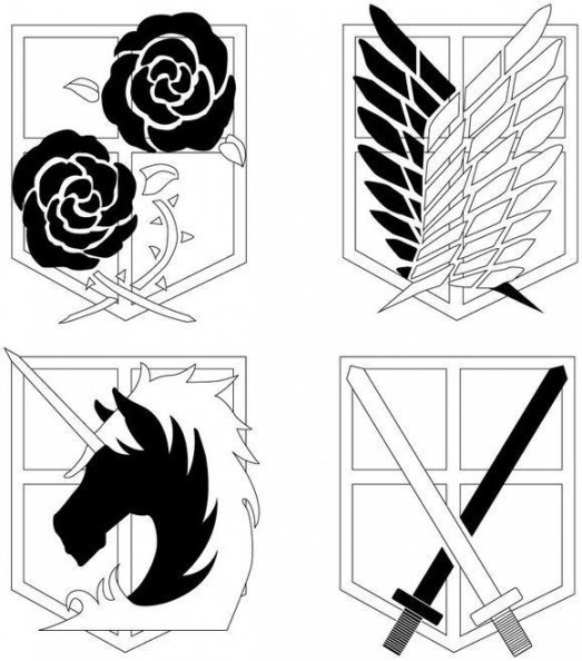 Атака титанов эмблемы с Леви