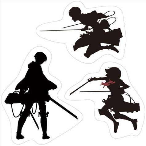 Силуэт Леви Аккерман черный