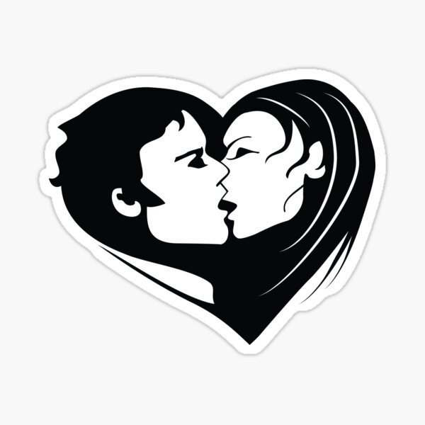 Силуэт целующихся