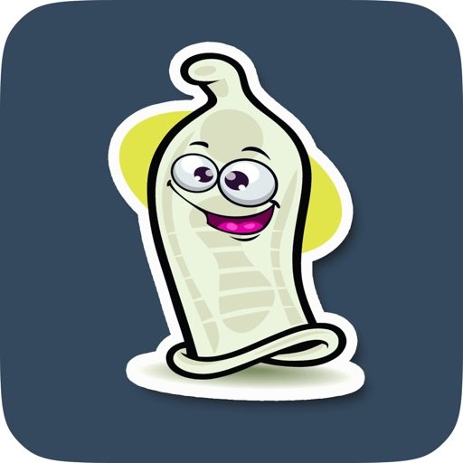 Веселый презерватив стикер