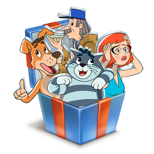 Стикеры Простоквашино