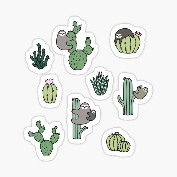Наклейки для распечатки кактусы