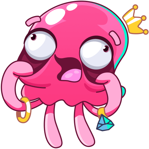 Стикер медуза