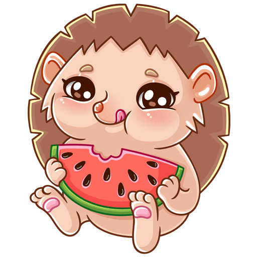 Стикеры ВК еж Яша