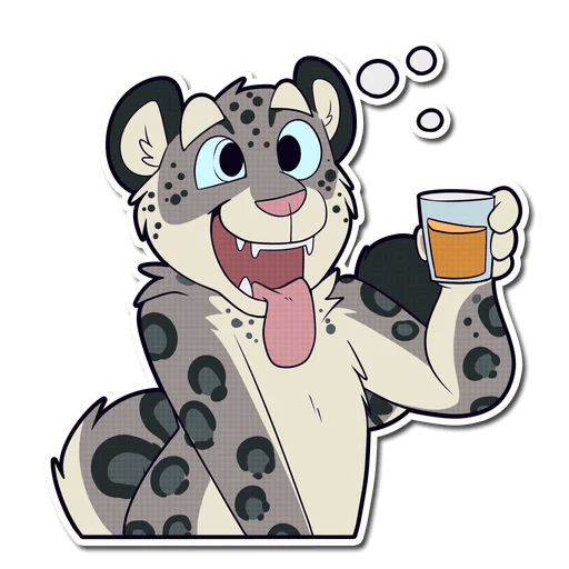 Стикеры снежный Барс