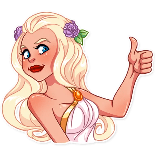 Набор стикеров девушка