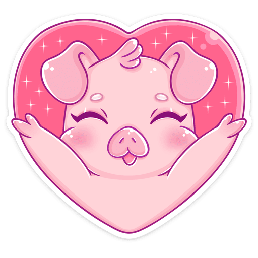Стикер Свинка