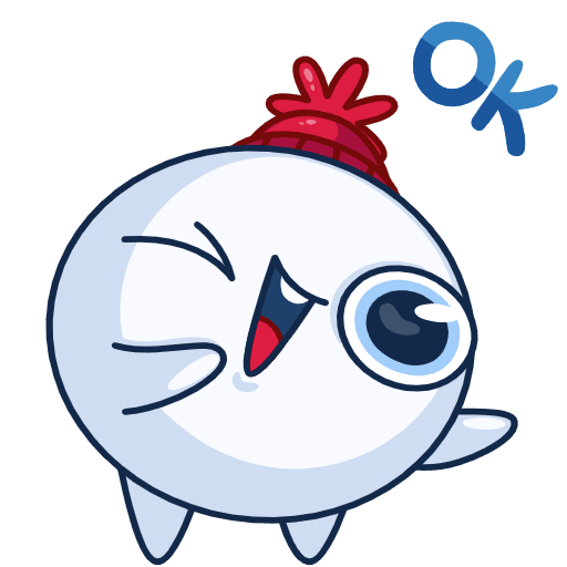 Наклейка снежок