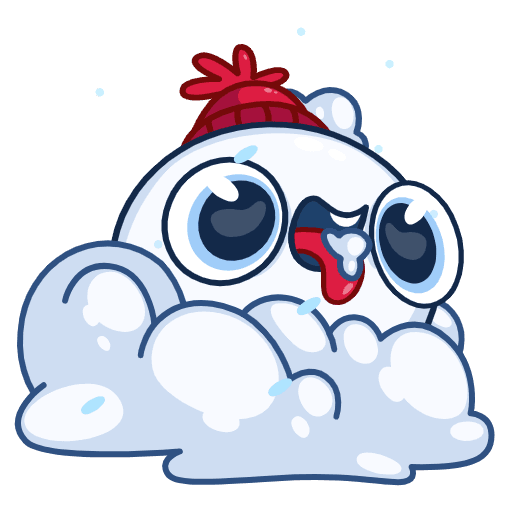 Стикеры снежок