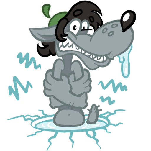 Стикер замерзший кот