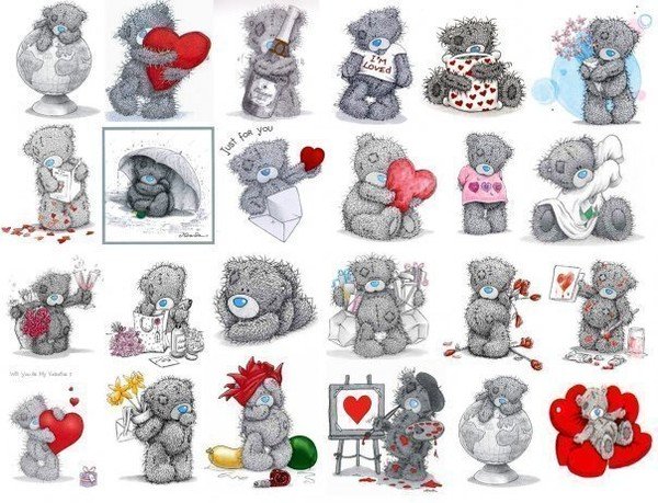 Мишки Тедди цветные