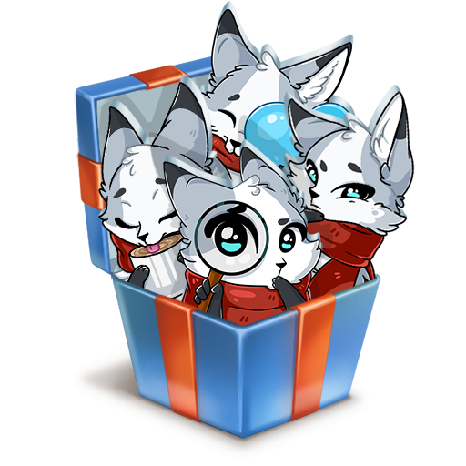 Стикеры Лисенок Рейни