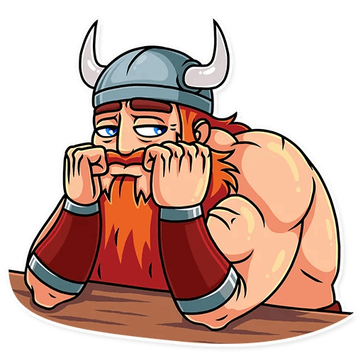 Векторная голова викинга