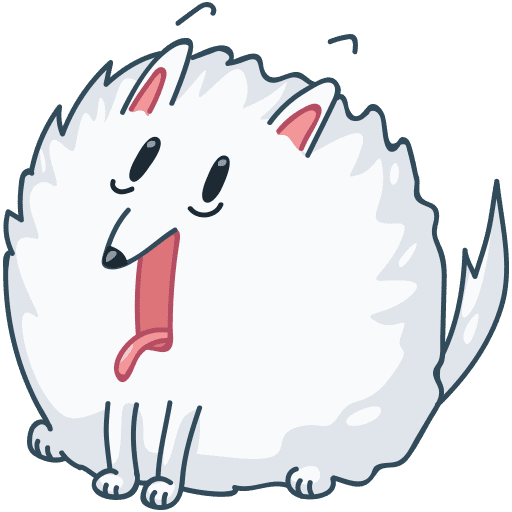 Стикеры телеграм Пушок