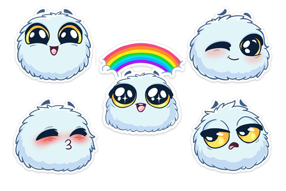 Стикеры ВК Пушистик