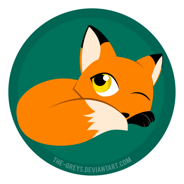 Вектор Лисёнок стикер