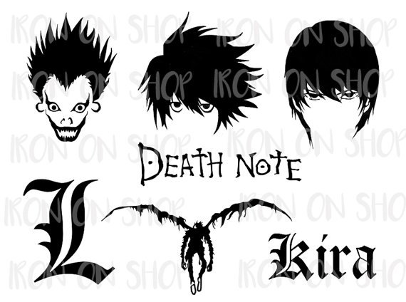 Наклейки аниме тетрадь смерти