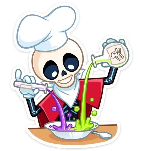 Стикеры скелет ВК