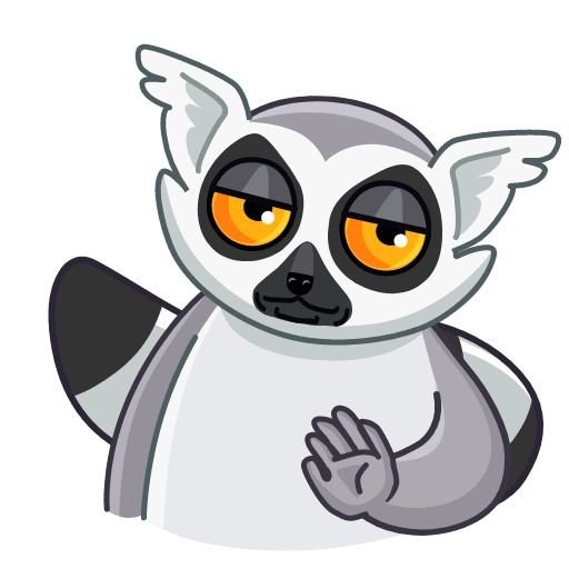 Стикеры ВК лемур