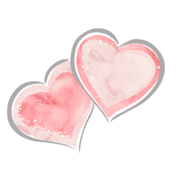 Розовые сердечки