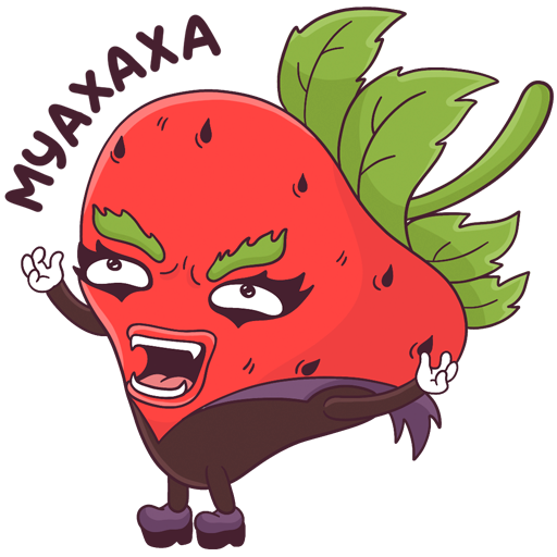 Клубника стикер