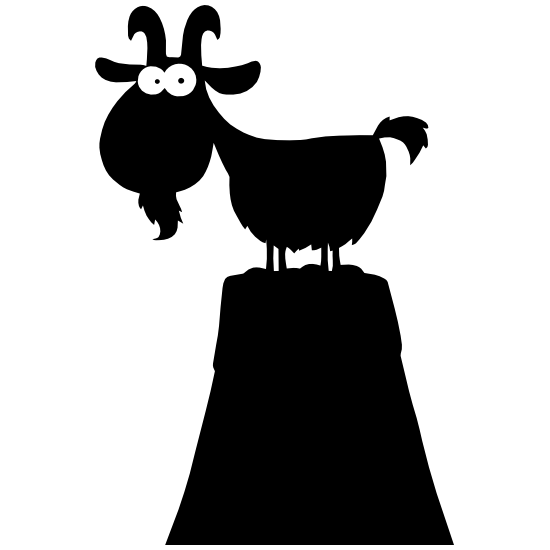 Силуэт козлика мультяшного