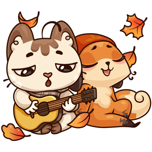 Осеннее настроение ВК Стикеры