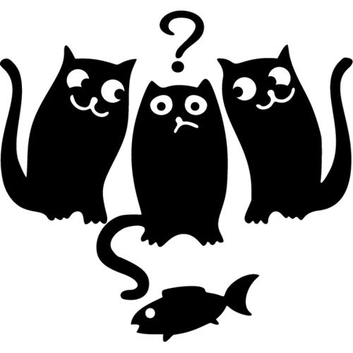 Трафарет кота на холодильник