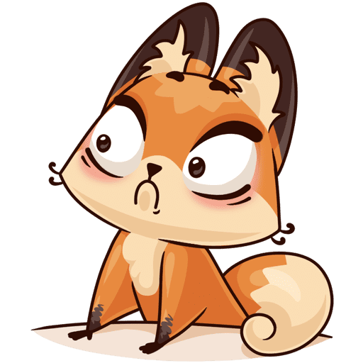 Стикеры телеграмм лиса Луна