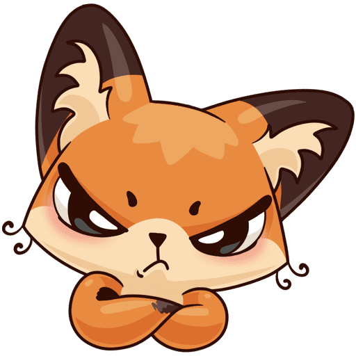 Стикеры ВК лиса Луна