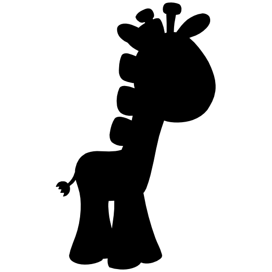 Забавный Жираф силуэт