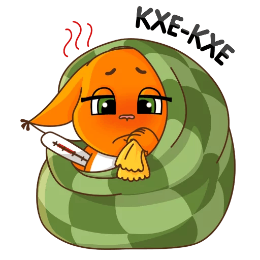 Стикер заболел