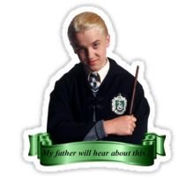 Наклейки Гарри Поттер Слизерин Малфой