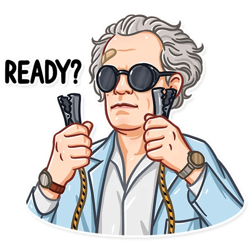 Стикеры назад в будущее для Telegram