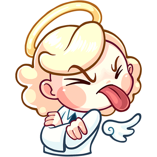 Нимб и рожки Стикеры