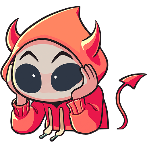 Нимб и рожки Стикеры