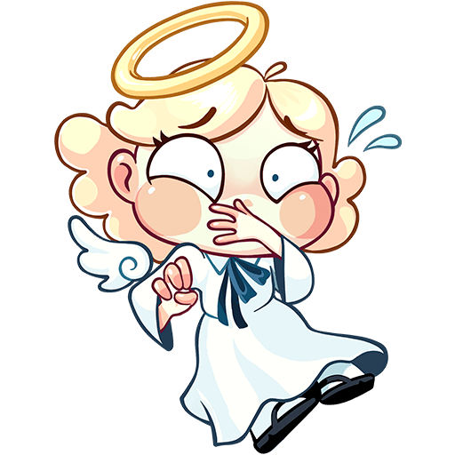 Нимб и рожки Стикеры