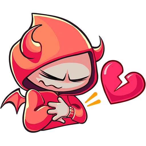 Нимб и рожки Стикеры