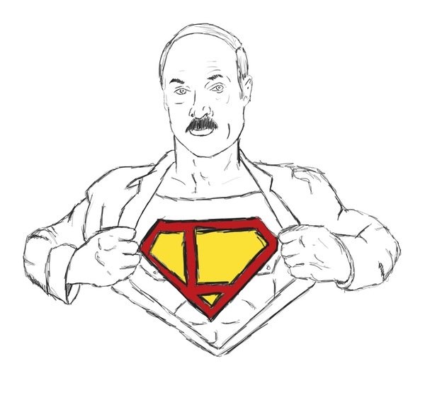 Лукашенко карандашом