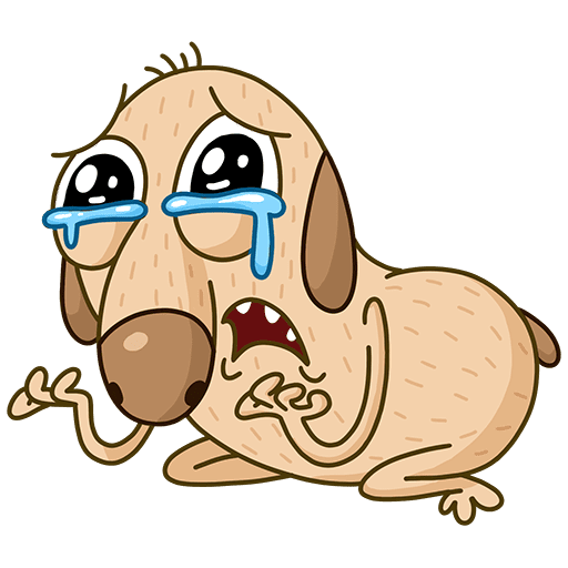 Стикер Дигги плачет