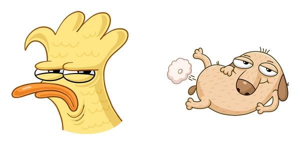 Набор стикеров Дигги