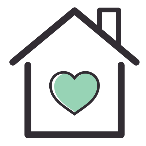 Иконка домик с сердечком