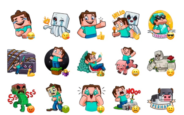 Стикеры с МАЙНКРАФТОМ