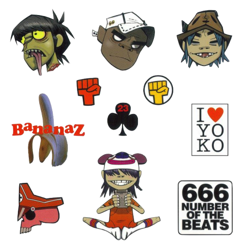 Лого Gorillaz стикер