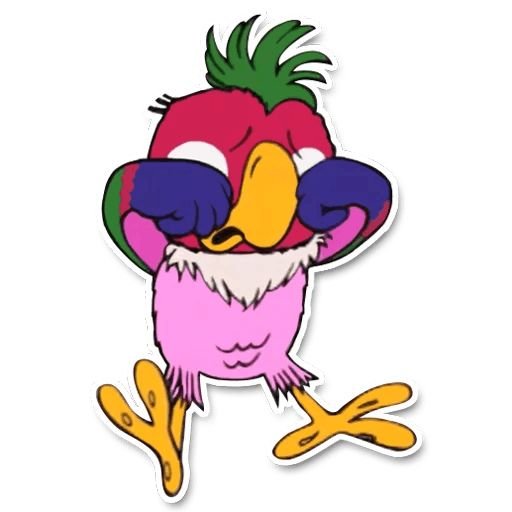 Стикерпак попугай Кеша