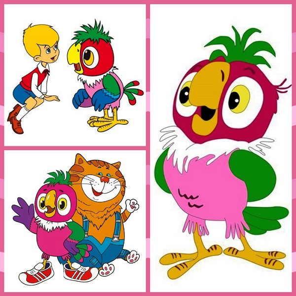 Попугай Кеша на белом фоне