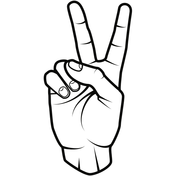 Символ два пальца