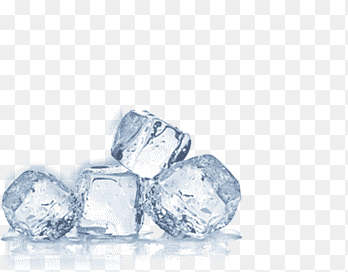 Льдинка на белом фоне