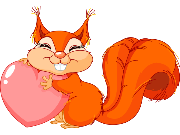 Белочка с сердечком