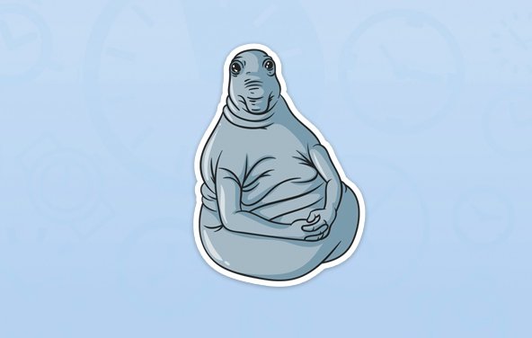 Ждун наклейка